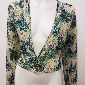 Lily White sheer top in green